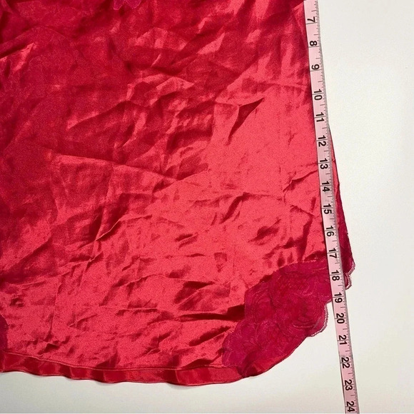 Vintage Victoria’s Secret Small Lace Trim Chemise Slip Nightgown Hot Pink - Picture 8 of 8
